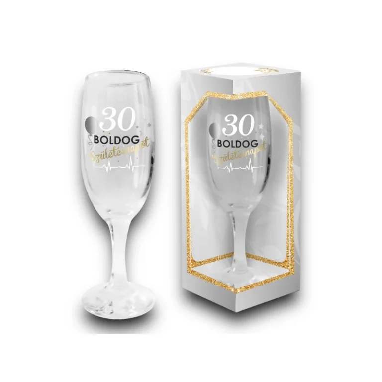 Pezsgőspohár - Boldog Születésnapot 30éves