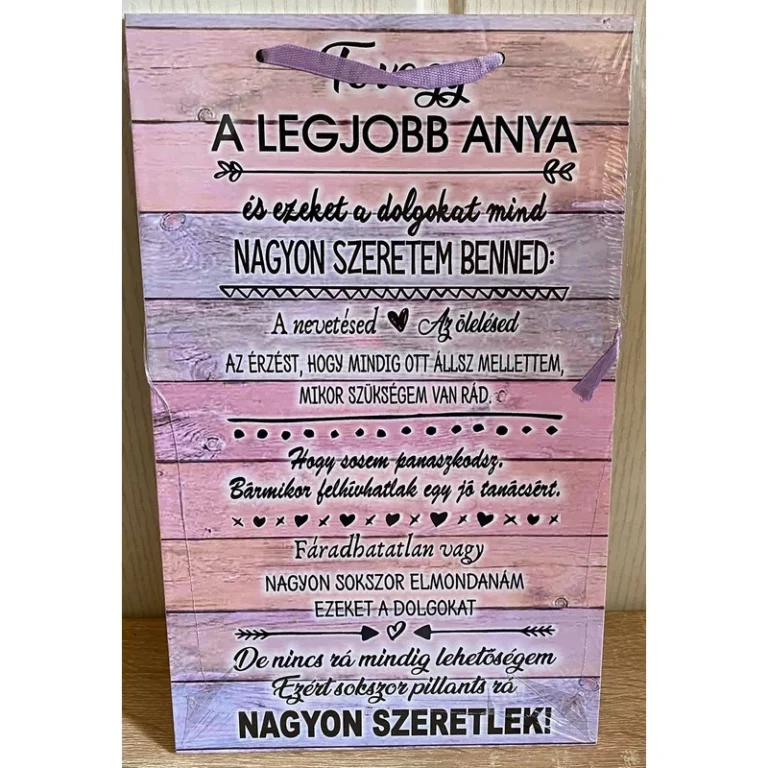 Dísztábla kicsi -Te vagy a Legjobb Anya