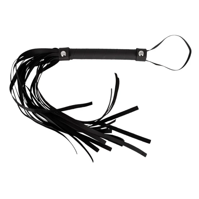 FLOGGER - BŐR HATÁSÚ MINIKORBÁCS (FEKETE)