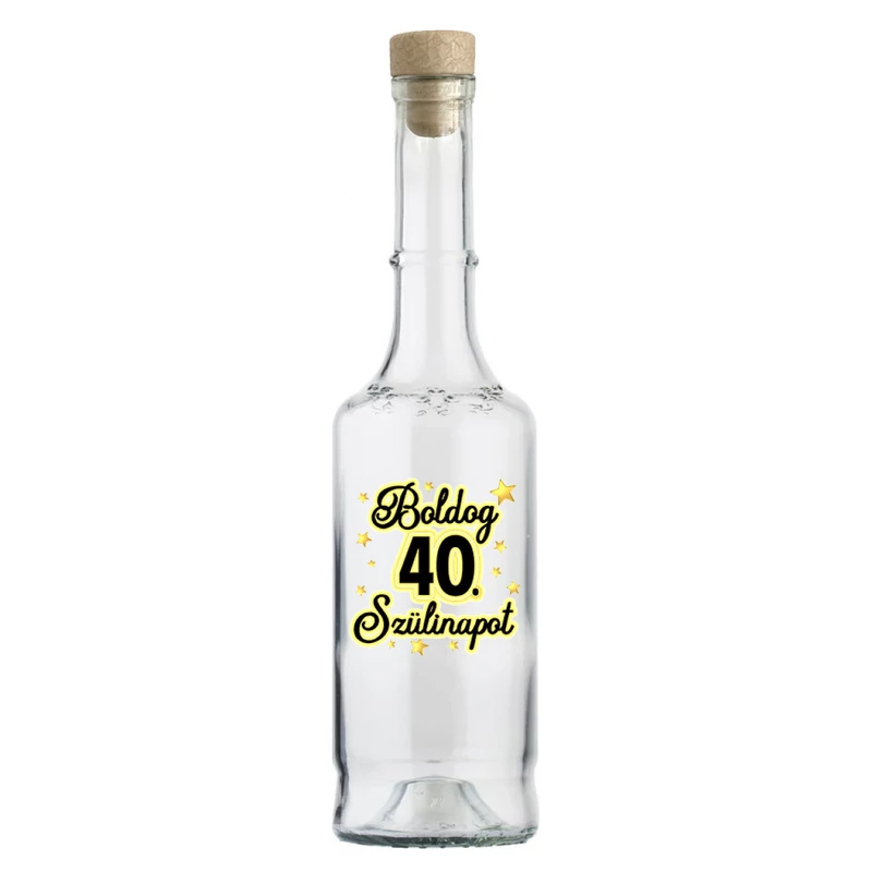 Pálinkás Üveg - Boldog 40. Szülinapot