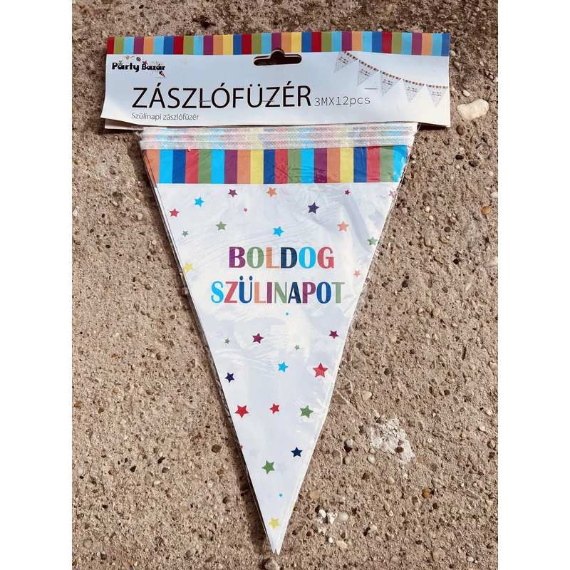 Zászlófüzér - Boldog születésnapot színes