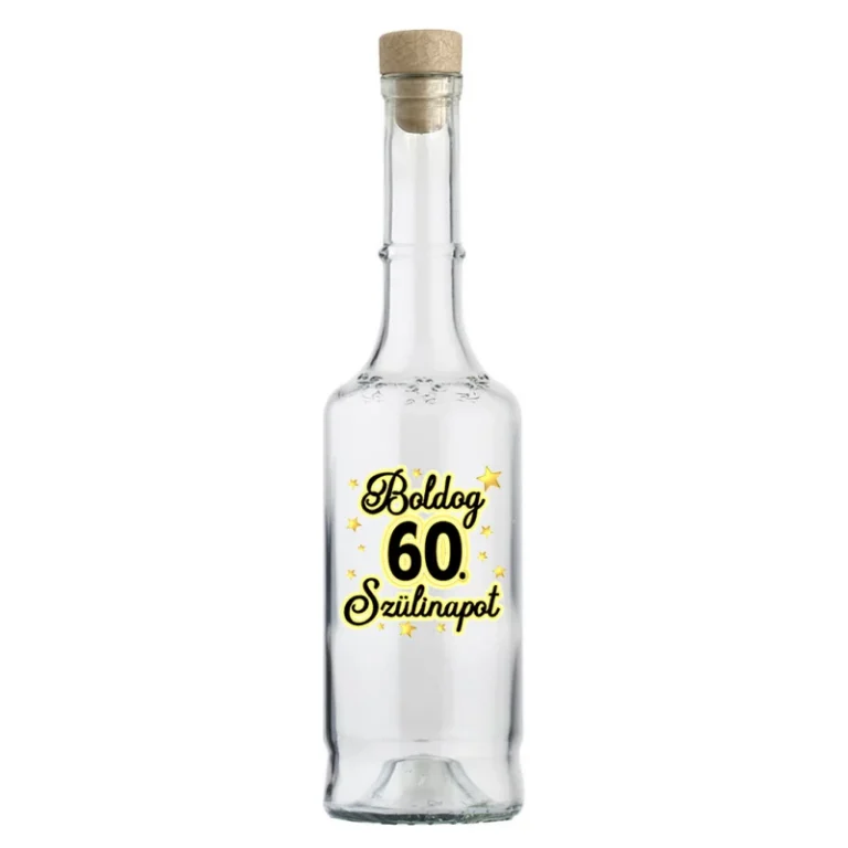 Pálinkás Üveg - Boldog 60. Szülinapot