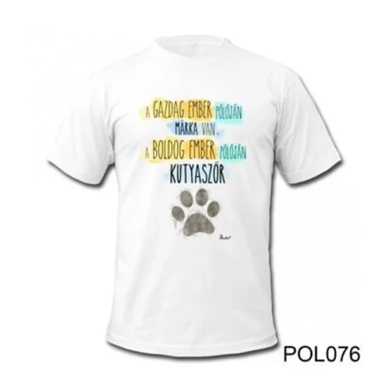 Póló - Boldog ember kutyaszőr