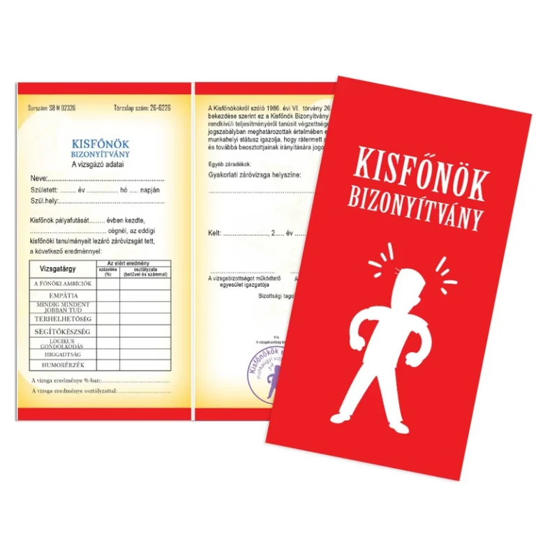 Bizonyítvány - Kisfőnök