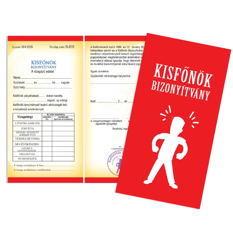 Bizonyítvány - Kisfőnök