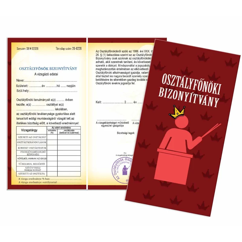 Bizonyítvány - Osztályfönök