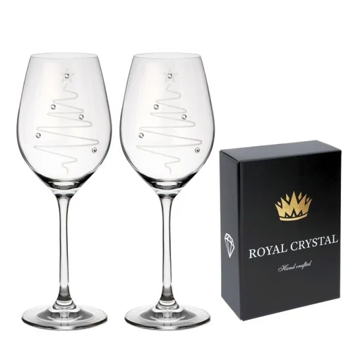 Üveg pohár swarovski Borospohár 18. - Ajándék Születésnapra