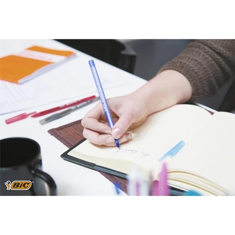 Golyóstoll, 0,32 mm, kupakos, BIC "Round Stic Classic", kék
