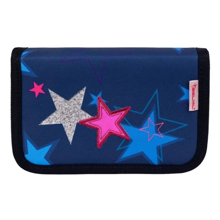 Tolltartó, klapnis, cipzáras, BELMIL "Sparkling Star", kék, csillagok