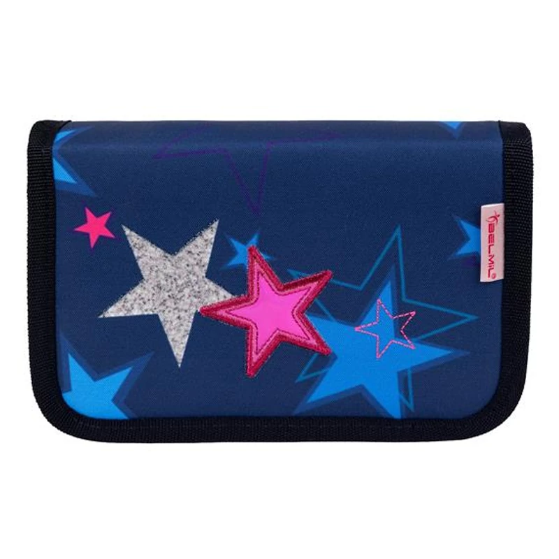 Tolltartó, klapnis, cipzáras, BELMIL "Sparkling Star", kék, csillagok