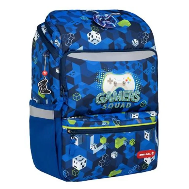 Iskolatáska, cipzáras, BELMIL "Zippy Gamer Squad", gamer