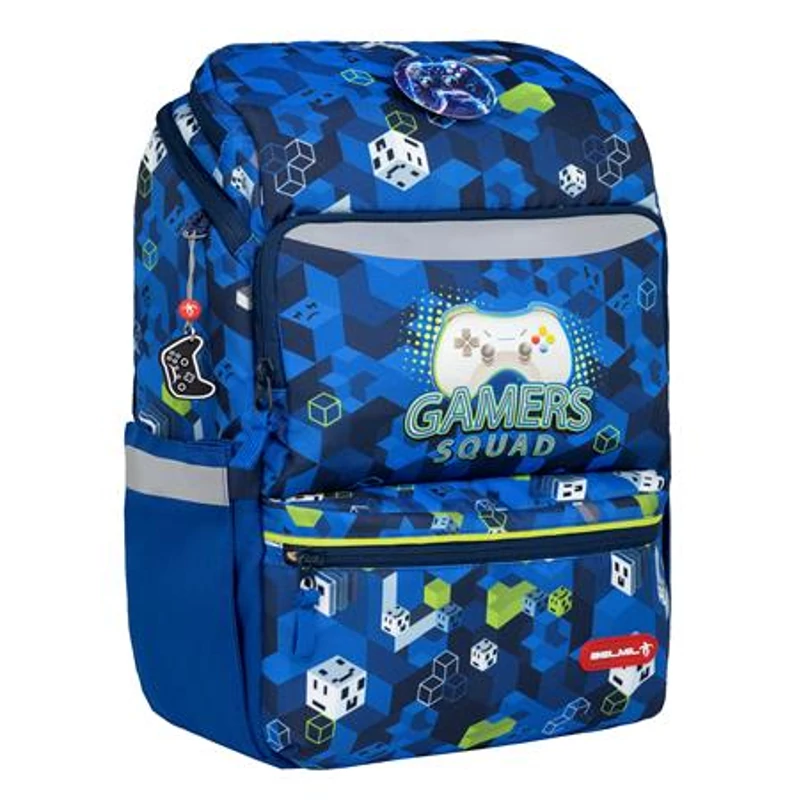 Iskolatáska, cipzáras, BELMIL "Zippy Gamer Squad", gamer