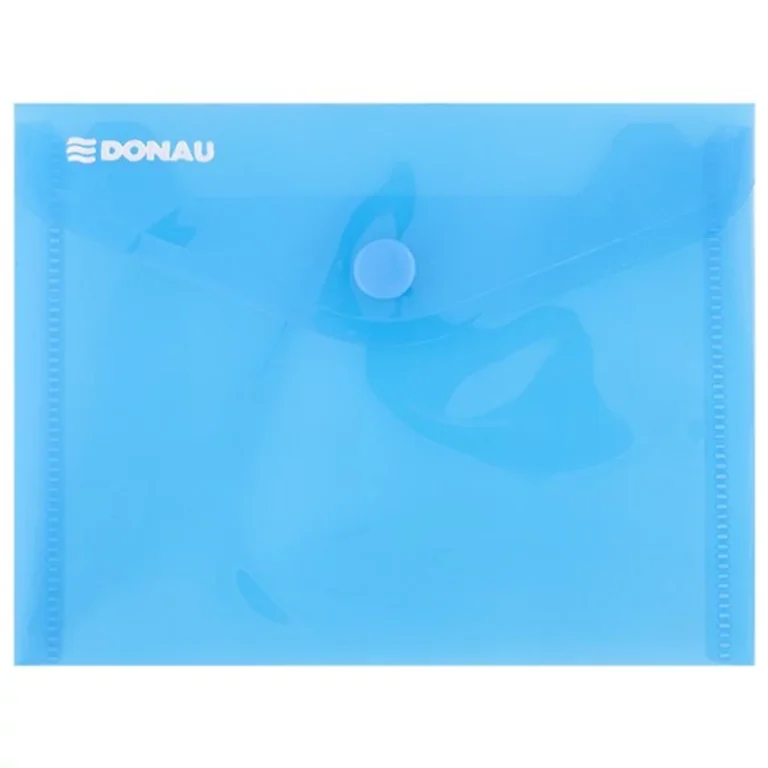 Irattartó tasak, A6, PP, patentos, DONAU, kék