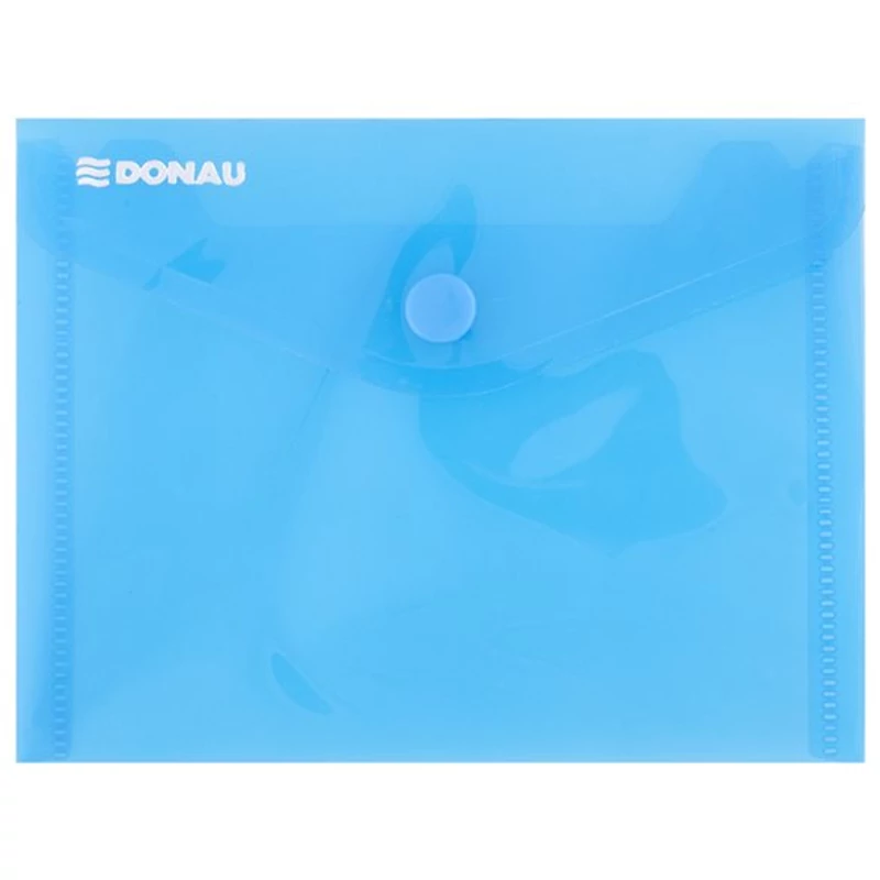 Irattartó tasak, A6, PP, patentos, DONAU, kék
