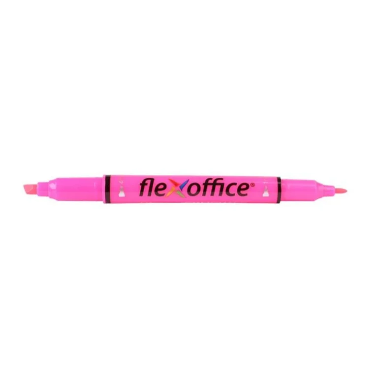 Szövegkiemelő, 1,0 / 4,0 mm, kétvégű, FLEXOFFICE "HL01", rózsaszín