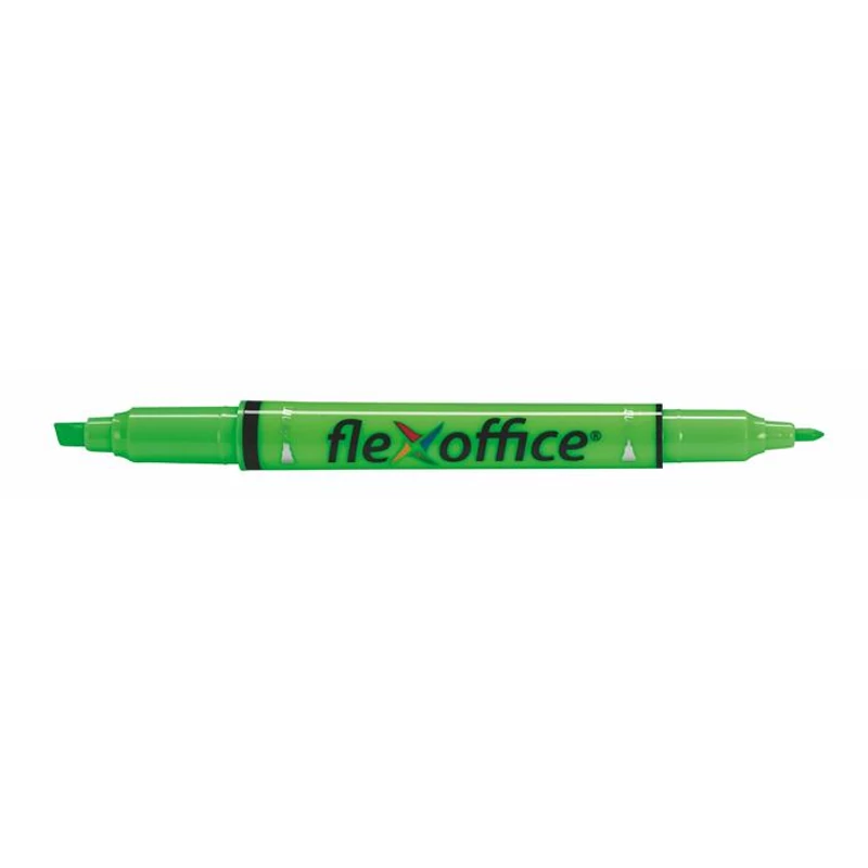 Szövegkiemelő, 1,0 / 4,0 mm, kétvégű, FLEXOFFICE "HL01", zöld,Szövegkiemelő, 1,0 / 4,0 mm, kétvégű, FLEXOFFICE "HL01", zöld
