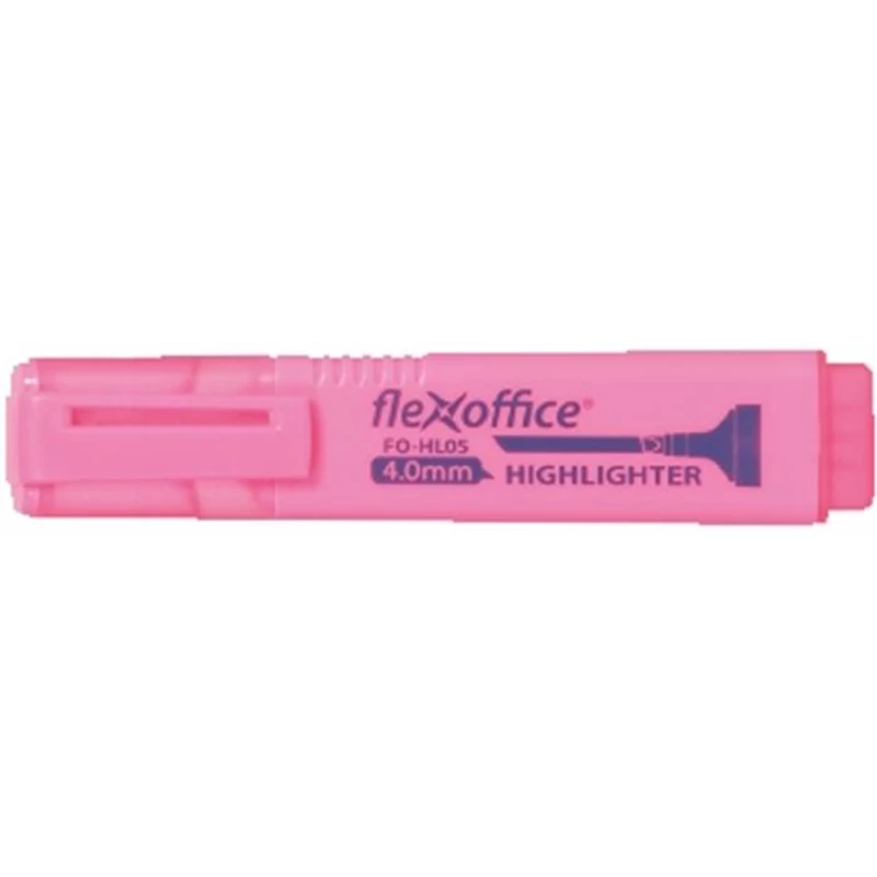 Szövegkiemelő, 1-4 mm, FLEXOFFICE "HL05", rózsaszín