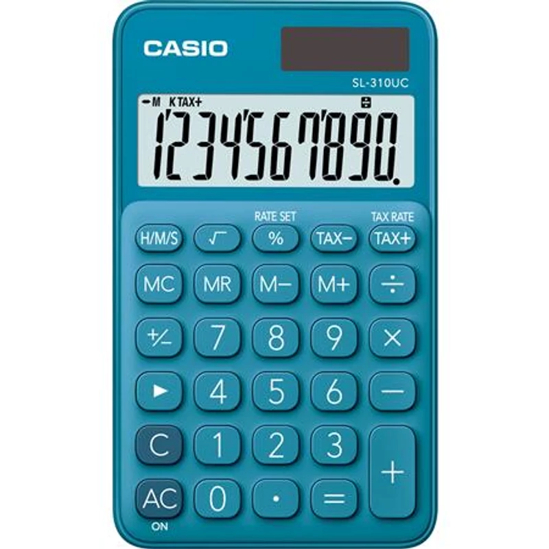 Zsebszámológép, 10 számjegy, CASIO „SL 310” kék
