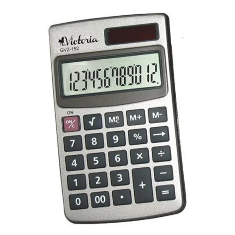 Zsebszámológép, 12 számjegy, fém ház, VICTORIA OFFICE, „GVZ-152”