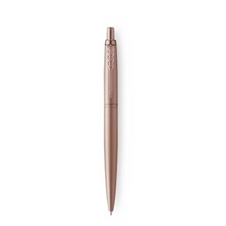 Golyóstoll, 0,7 mm, nyomógombos, rózsaszín klip, rózsaszín tolltest, PARKER, "Royal Jotter XL", kék