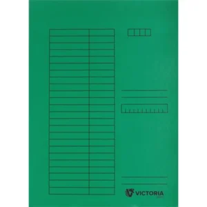 Pólyás dosszié, karton, A4, VICTORIA OFFICE, zöld