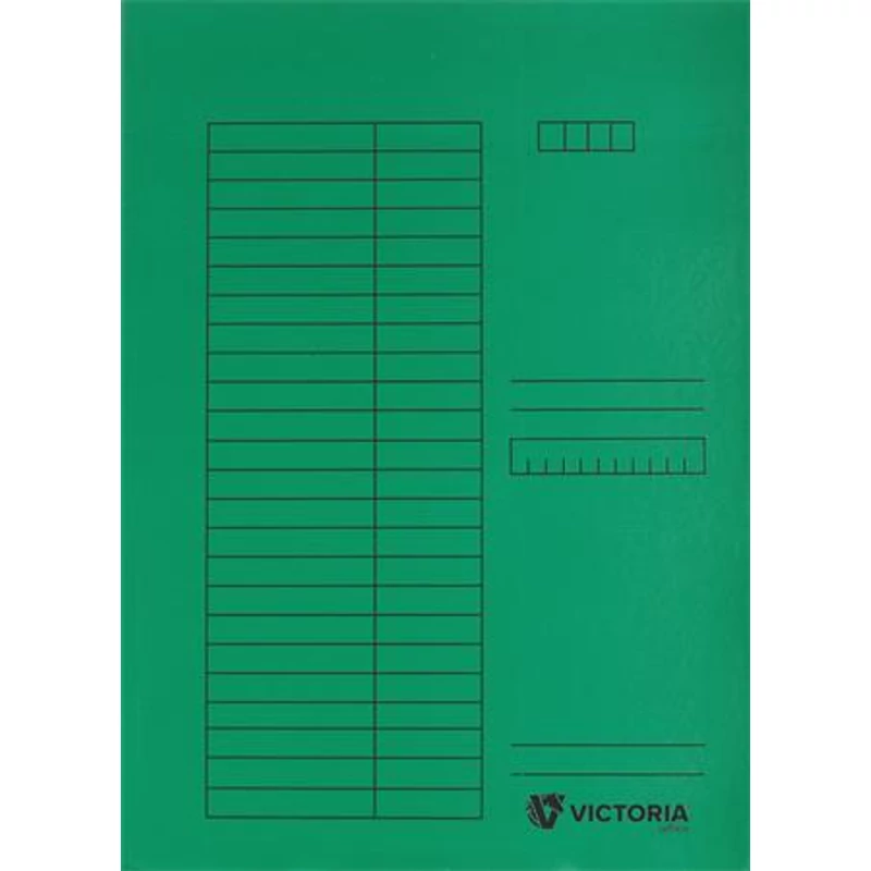 Pólyás dosszié, karton, A4, VICTORIA OFFICE, zöld