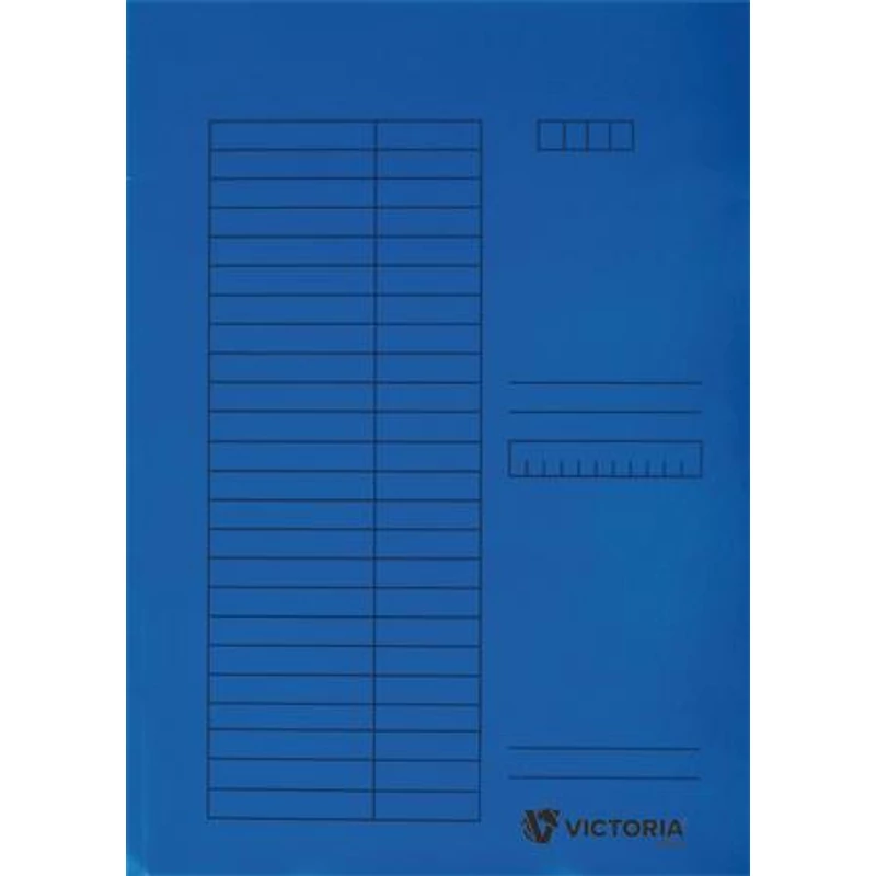 Pólyás dosszié, karton, A4, VICTORIA OFFICE, kék