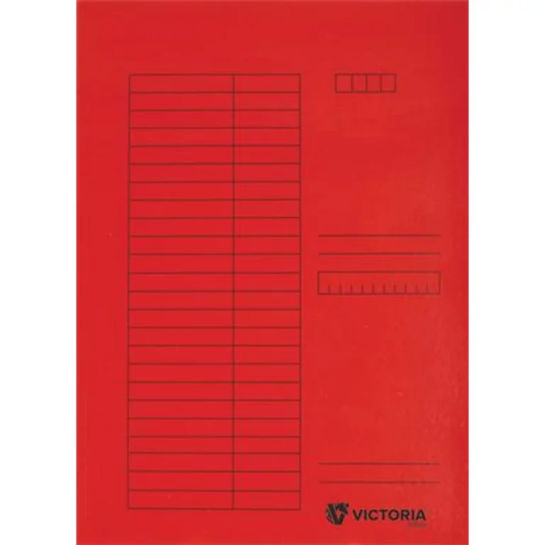 Pólyás dosszié, karton, A4, VICTORIA OFFICE, piros