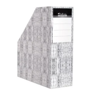 Iratpapucs, karton, 90 mm, VICTORIA OFFICE, „Textil”