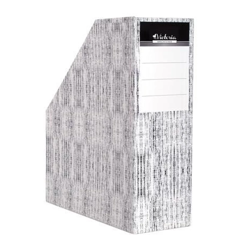 Iratpapucs, karton, 90 mm, VICTORIA OFFICE, „Textil”