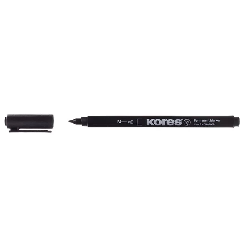 Alkoholos marker, CD / DVD, 1 mm, KORES, fekete