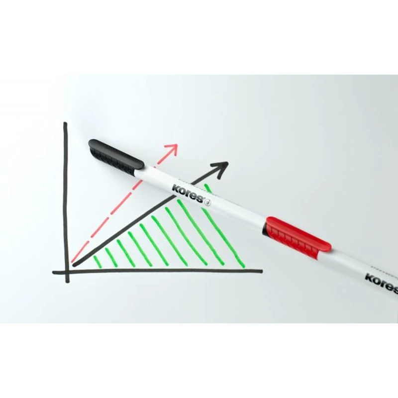 Tábla- és flipchart marker készlet, 1-3 mm kúpos, KORES "K-Marker W1", 6 különböző szín