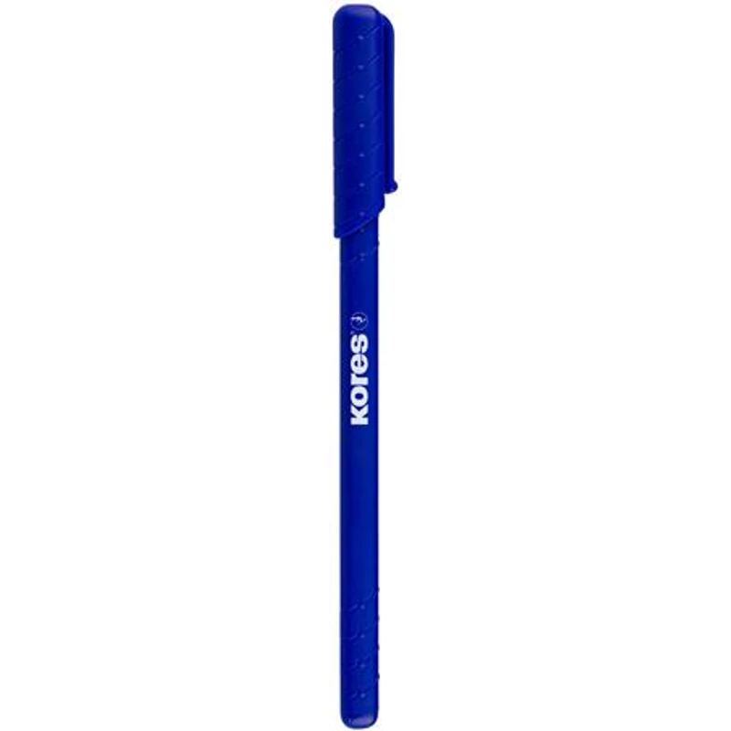 Golyóstoll, 1,0 mm, kupakos, háromszögletű, KORES "KOR-M", kék