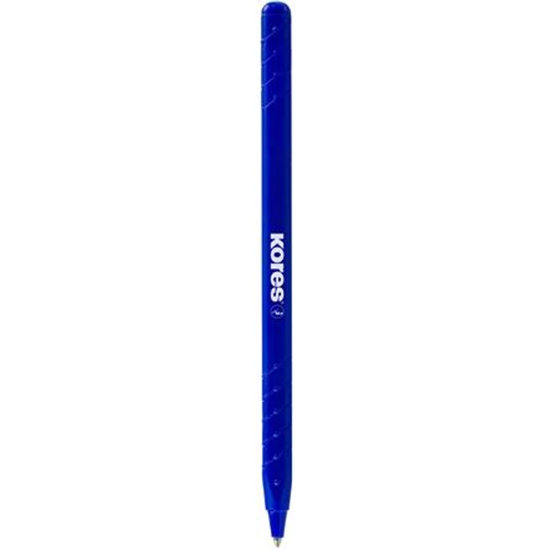 Golyóstoll, 1,0 mm, kupakos, háromszögletű, KORES "KOR-M", kék