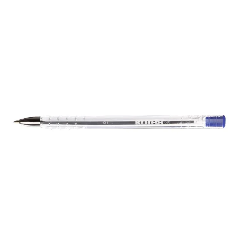 Golyóstoll, 1,0 mm, kupakos, háromszögletű, KORES "K11-M", kék