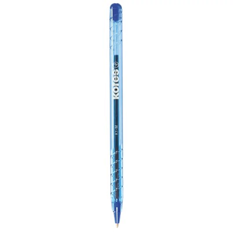 Golyóstoll, 1,0 mm, kupakos, háromszögletű, KORES "K1-M", kék