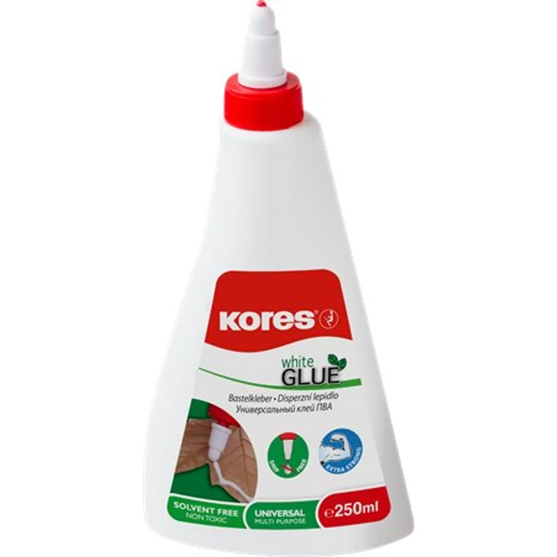 Hobbiragasztó, 250 ml, KORES „White Glue”