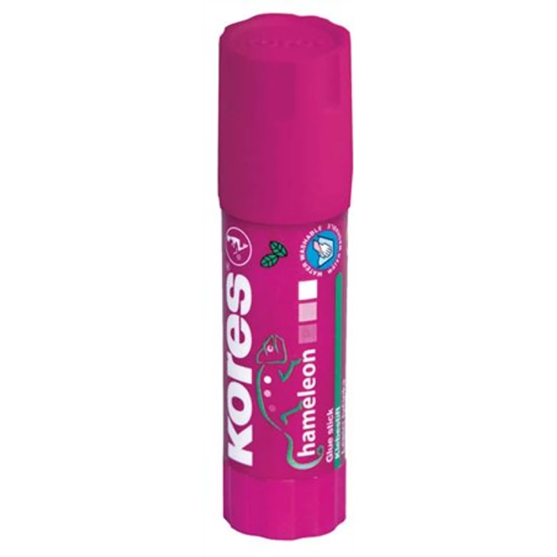 Ragasztóstift, 15 g, elszíntelenedő, KORES „Chameleon”, lila