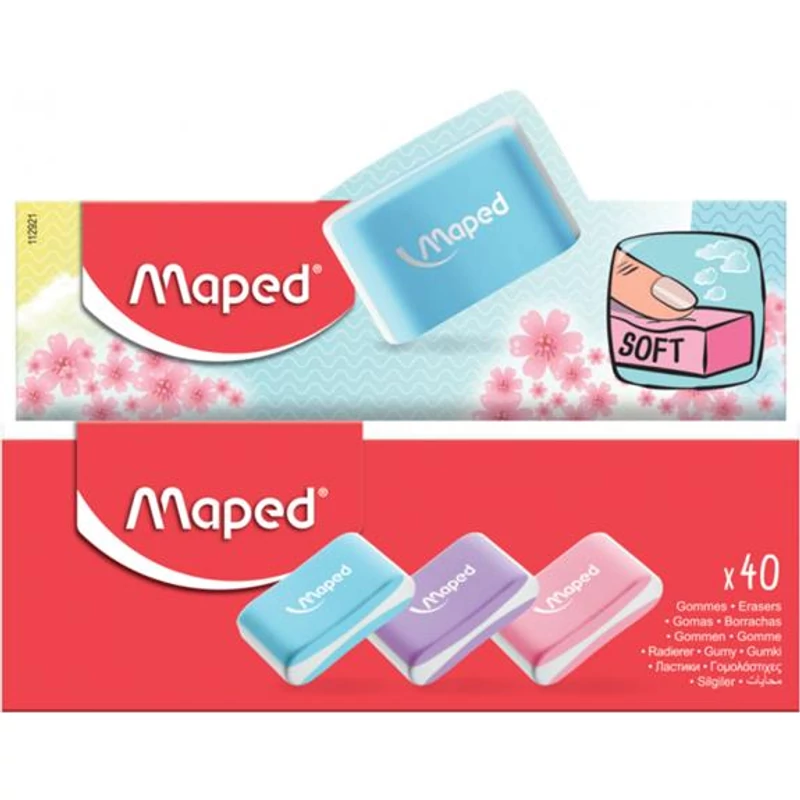 Radír display, MAPED "Essentials Soft Pastel", vegyes színek,Radír display, MAPED "Essentials Soft Pastel", vegyes színek,Radír display, MAPED "Essentials Soft Pastel", vegyes színek,Radír display, MAPED "Essentials Soft Pastel", vegyes színek