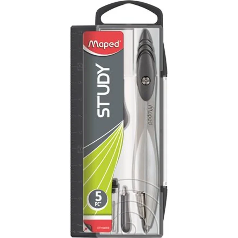 Körző készlet, 5 darabos, MAPED „Study SY160”, vegyes színek