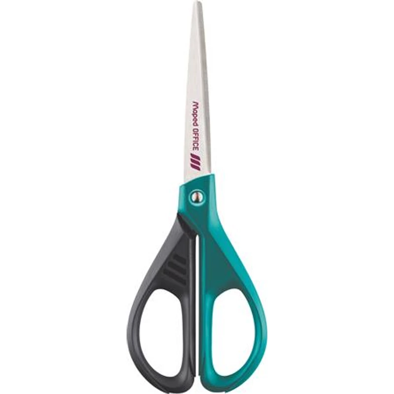 Olló, irodai, 17 cm, MAPED "Essentials Green Deco", vegyes színek