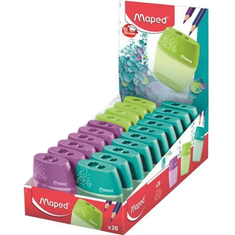Hegyező display, kétlyukú, tartályos, MAPED "Shaker", vegyes színek