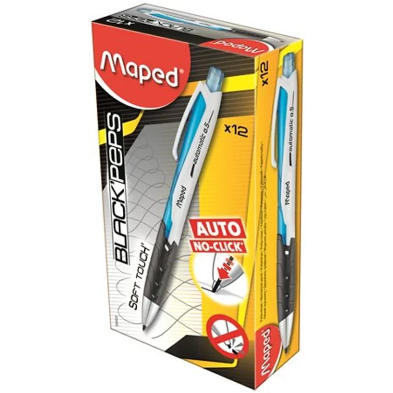 Nyomósirón, 0,5 mm, MAPED „Black`Peps”, kék
