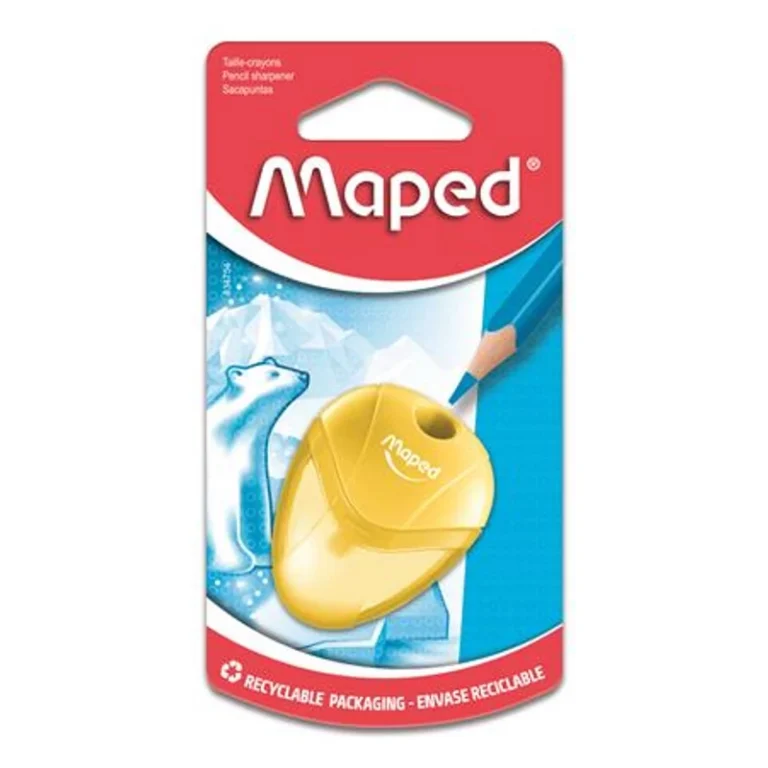 Hegyező, egylyukú, tartályos, MAPED "I-Gloo", vegyes színek