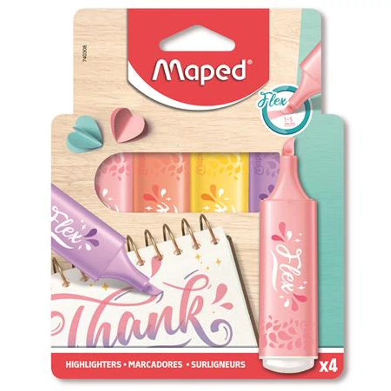 Szövegkiemelő készlet, 1-5 mm, MAPED "Fluo Peps Flex Pastel", pasztell szín, vegyes készletek,Szövegkiemelő készlet, 1-5 mm, MAPED "Fluo Peps Flex Pastel", pasztell szín, vegyes készletek,Szövegkiemelő készlet, 1-5 mm, MAPED "Fluo Peps Flex Pastel", pasztell szín, vegyes készletek