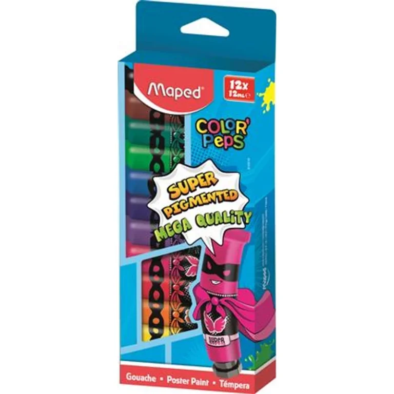 Tempera készlet 12 szín, 12×12 ml, MAPED