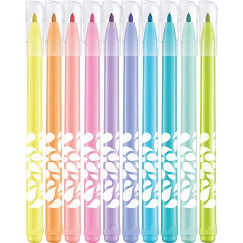 Filctoll készlet, 2,8 mm, kimosható, MAPED "Color`Peps Pastel", 10 különböző pasztell szín