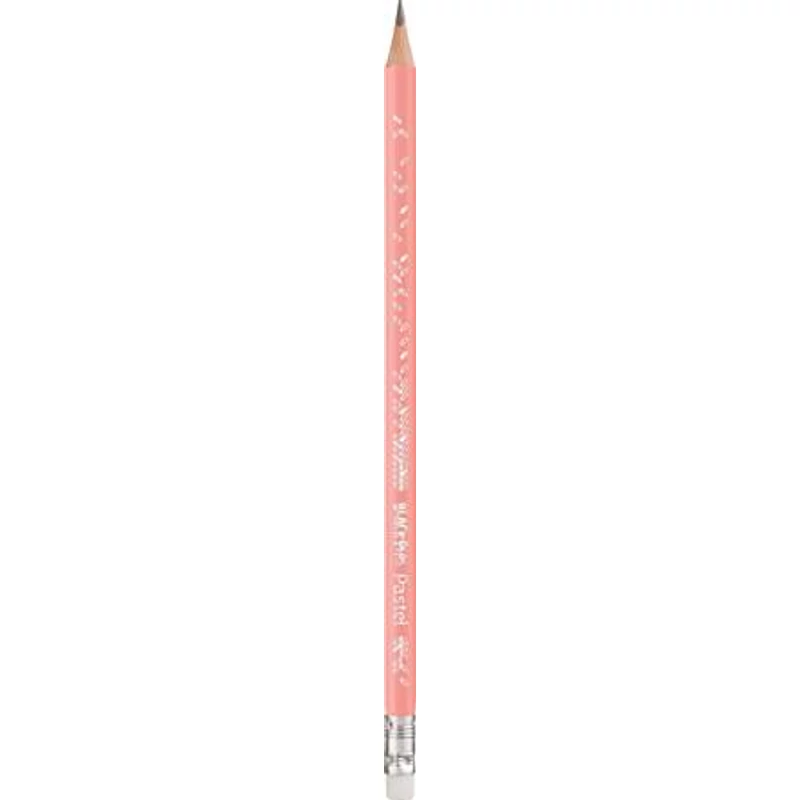 Grafitceruza radírral, ceruzatartó, HB, háromszögletű, MAPED "Black`Peps Pastel", vegyes pasztell színek