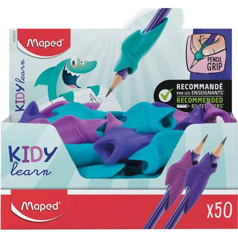 Ceruzafogó, display, MAPED "Kidy Learn", cápa, vegyes színek