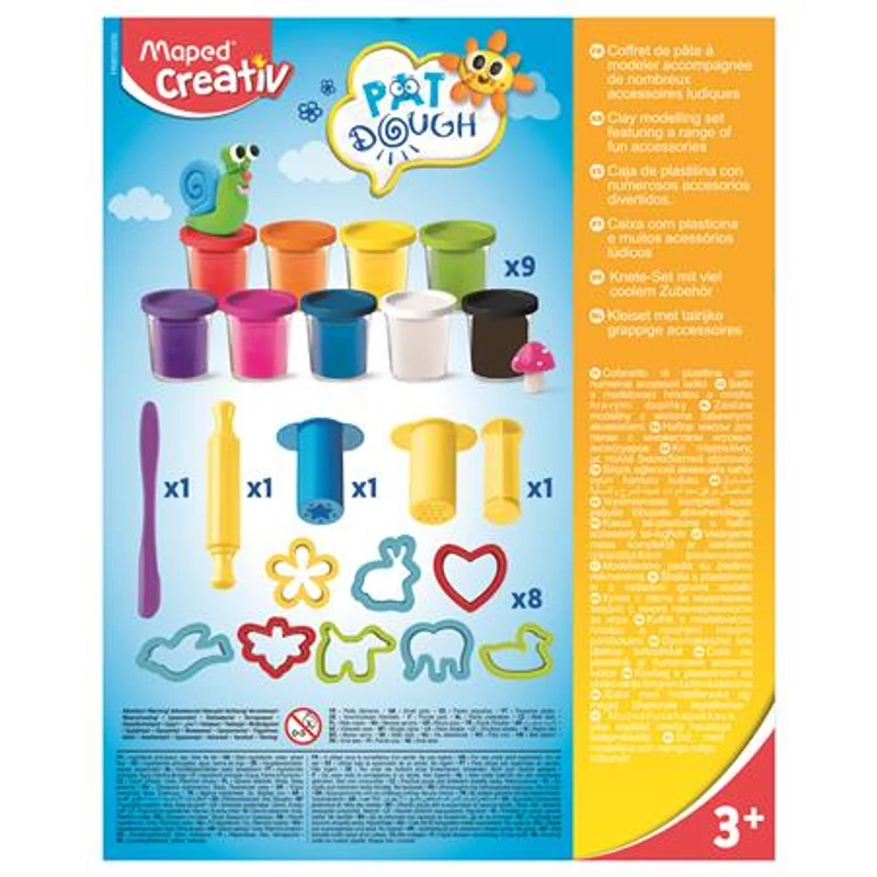 Gyurma és formázó készlet, 21 darabos, MAPED CREATIV, "Pat Dough",Gyurma és formázó készlet, 21 darabos, MAPED CREATIV, "Pat Dough"